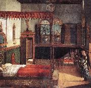 CARPACCIO, Vittore The Dream of St Ursula  dfg oil on canvas